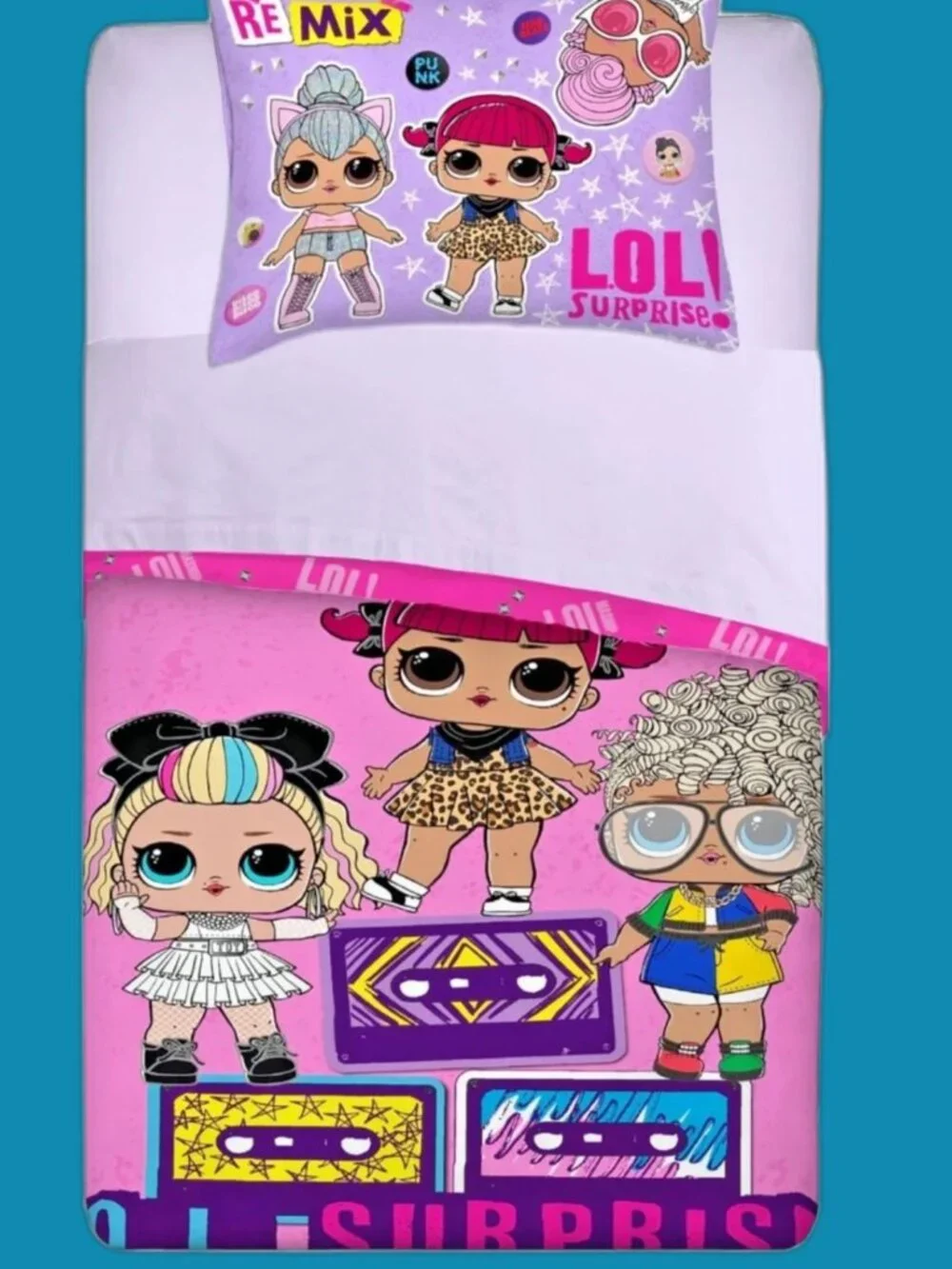 LOL SURPRISE! REMIX Reversible Comforter 2 Piece Set Twin-Full 72 x 86 NEW
